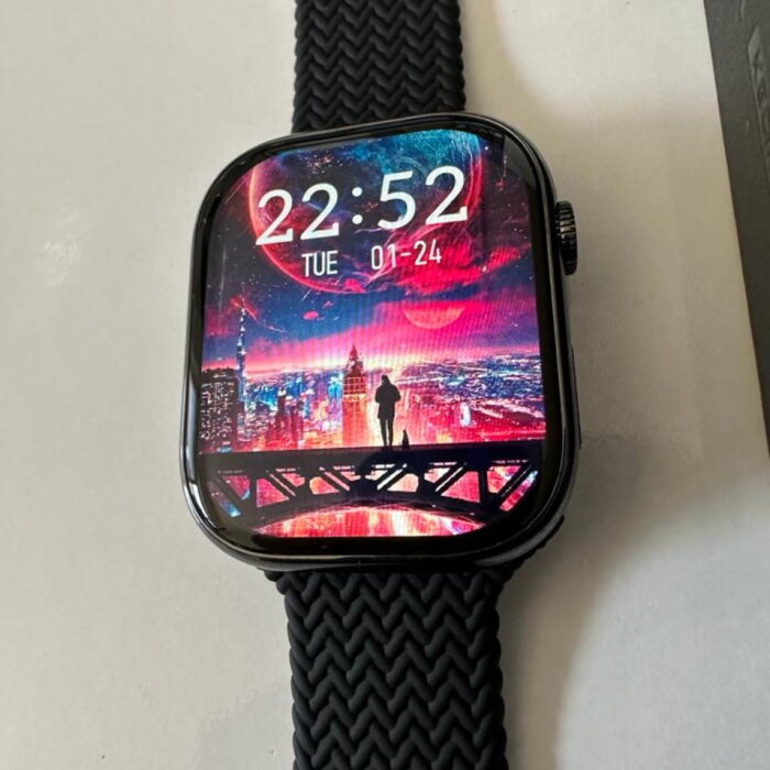 WS-S9 MAX Smartwatch with AMOLED Display and 2 Strap – Black Color