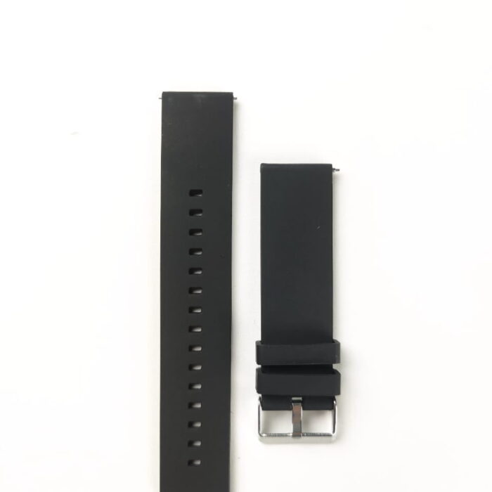 20MM Plain Silicone Watch Strap – Black Color