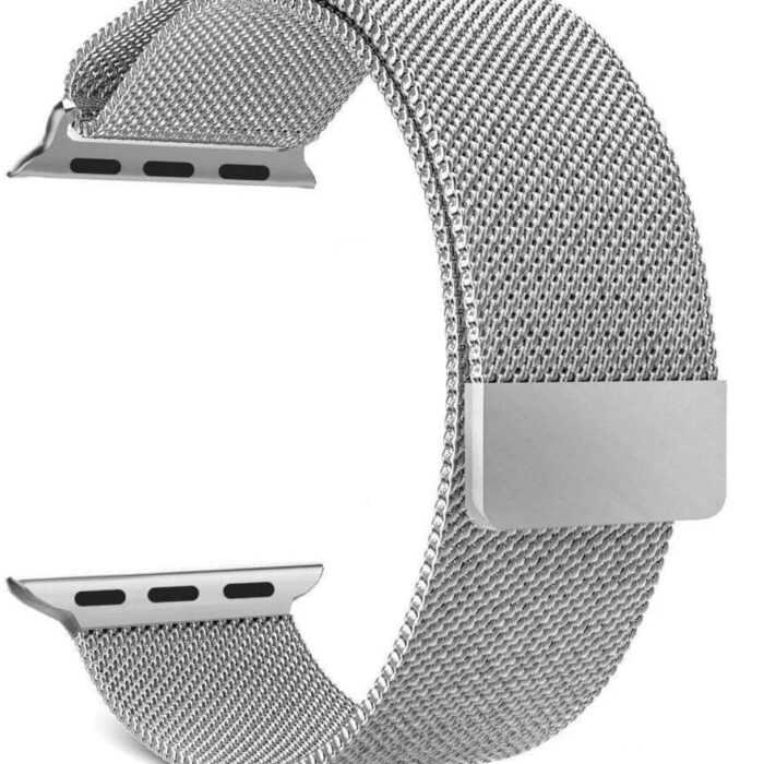 42mm-49mm Metal Magnetic Watch Strap – Silver Color