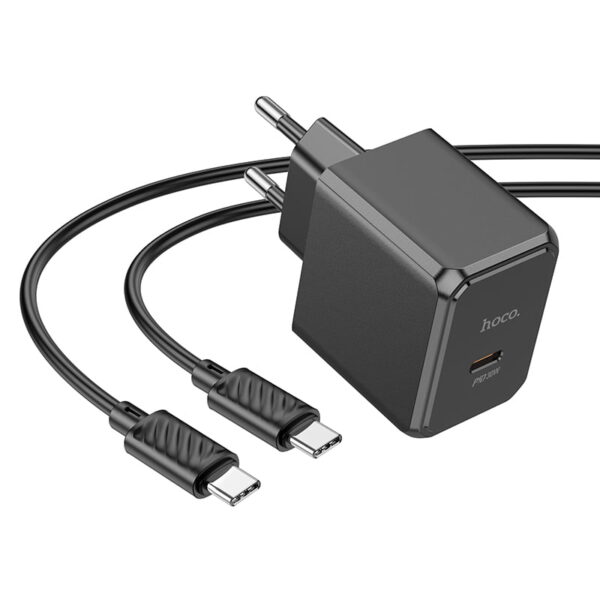 HOCO CS15A PD 30W With Type-C to Type-C Cable – Black Color