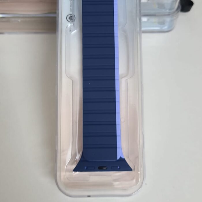 Stop Line Magnet Strap For Smart Watch- 22 mm- Navy Blue+Sky Blue Color