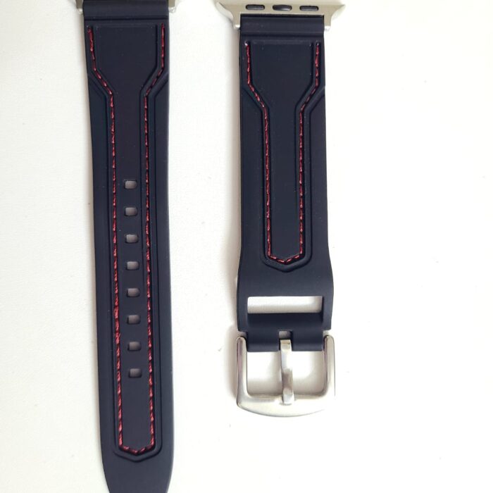 Spigen Line Silicon Strap For Smart Watch- 42/44/45mm-Black Color