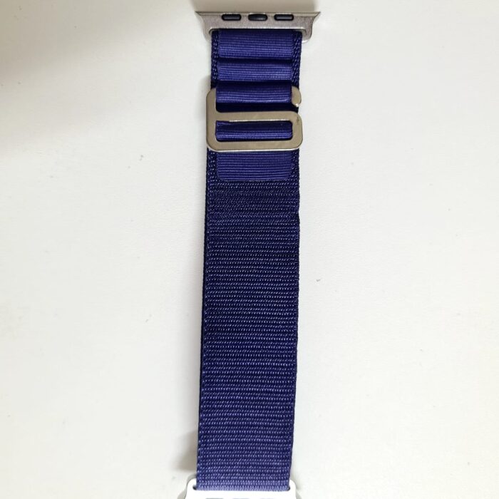 Slide Lock Loop Fabric Strap For Smart Watch- 42/44/45/49mm – Blue Color
