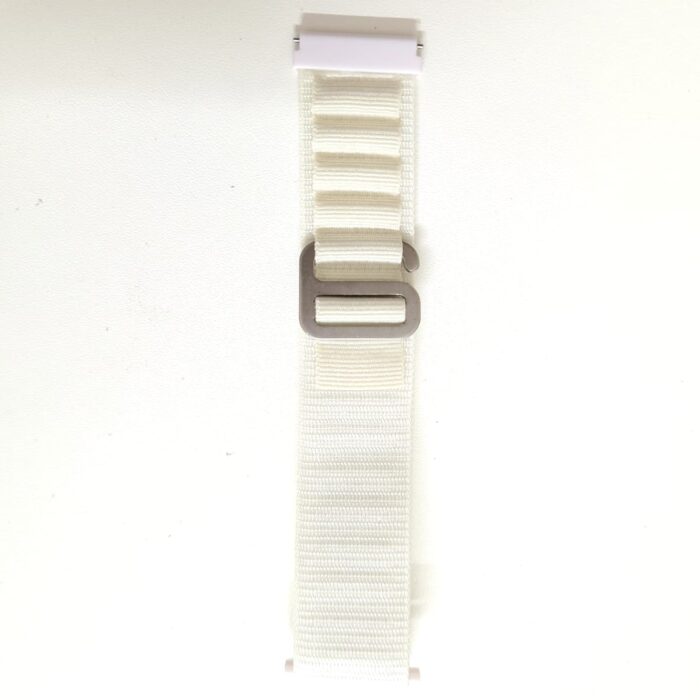 Pin Lock Fabric Stap For Smart Watch-22mm -White Color