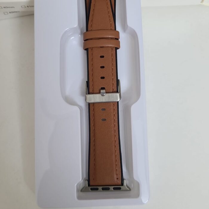 42/44/45/49mm Spigen  Leather Strap For Smartwatch – Brown Color