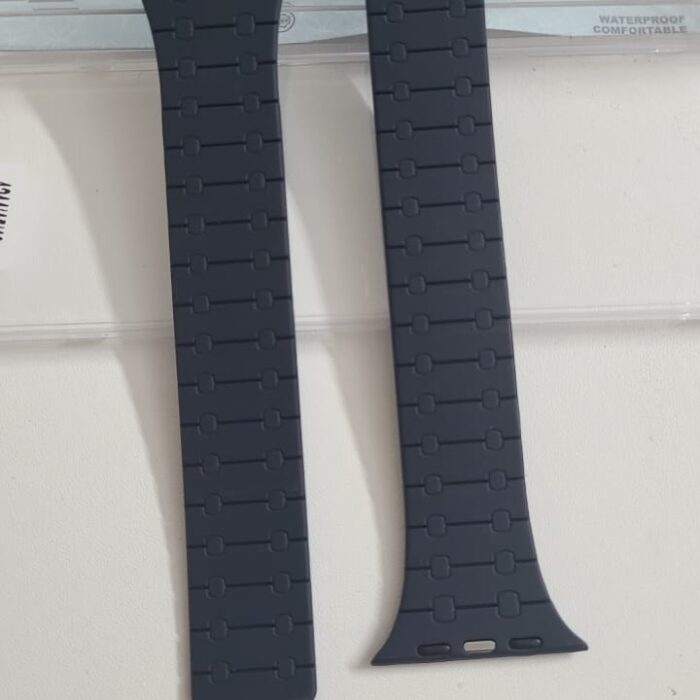 Dual Color Stop Times High Silicon Strap For Smart Watch (Navy Blue + Sky Blue)