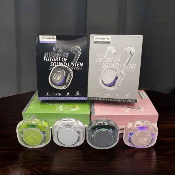Transparent Ultrapods pro True Wireless Earbuds – Random Color