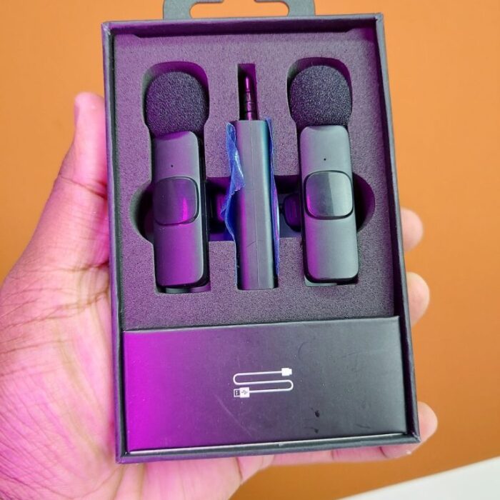 K35 Dual Wireless Microphone For 3.5mm Supported Devices (1:2 Microphone) ___________________