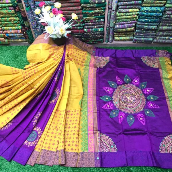 এমব্রয়ডাড়ী ধুপিয়ানসিল্ক শাড়ী - 29477