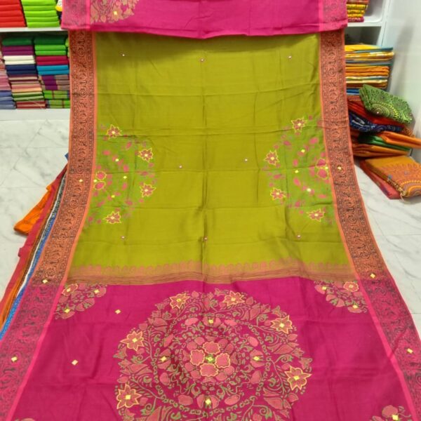 এমব্রয়ডাড়ী ধুপিয়ানসিল্ক শাড়ী - 29443