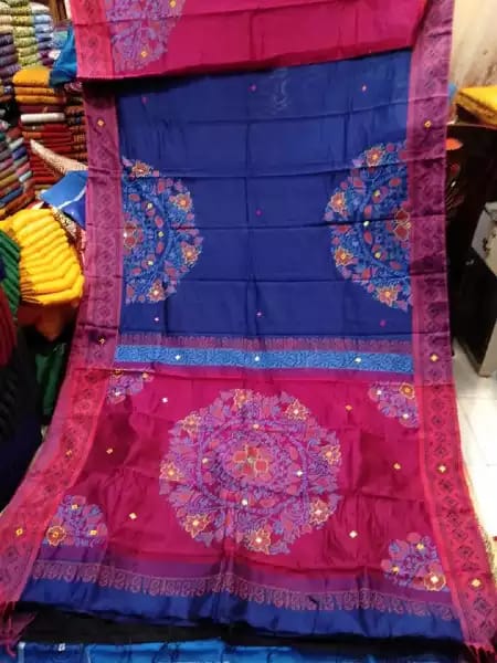 এমব্রয়ডাড়ী ধুপিয়ানসিল্ক শাড়ী - 294388