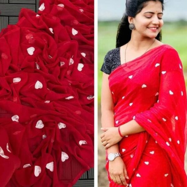 Jorget embroidery sharee - 29041
