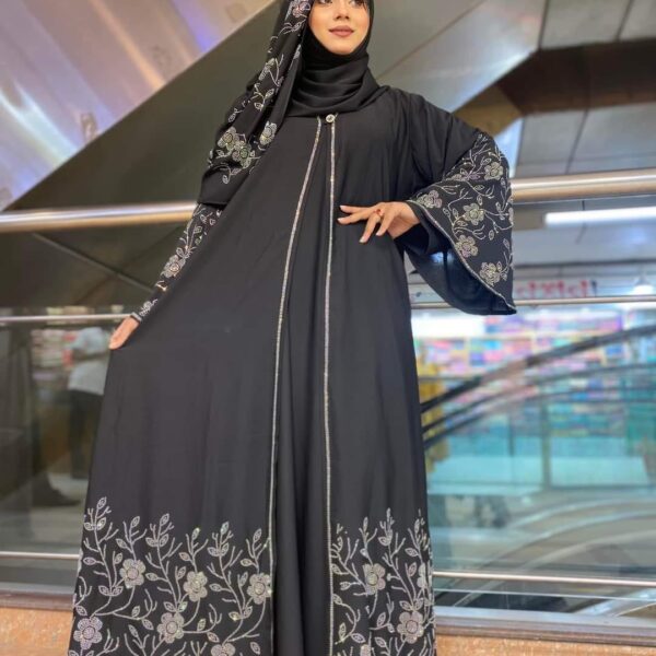Premium Stone Borka with Hijab-27293