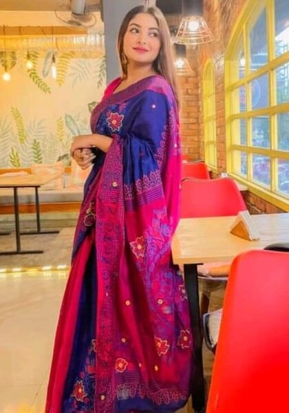 ধুপিয়ান সিল্ক শাড়ি - 28729