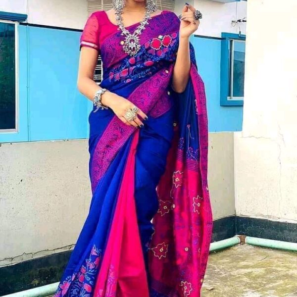 ধুপিয়ান সিল্ক শাড়ি - 28707