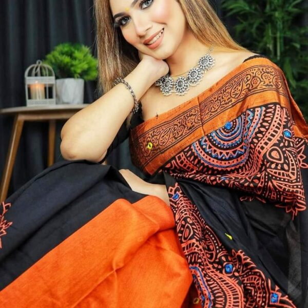 ধুপিয়ান সিল্ক শাড়ি - 28669