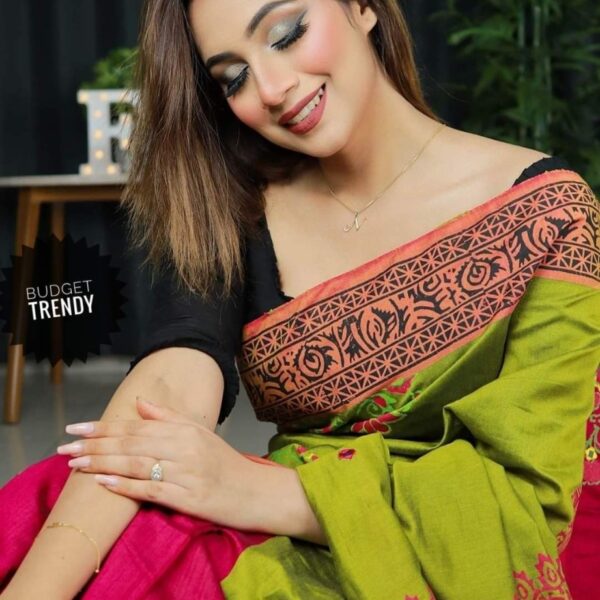 ধুপিয়ান সিল্ক শাড়ি - 28664