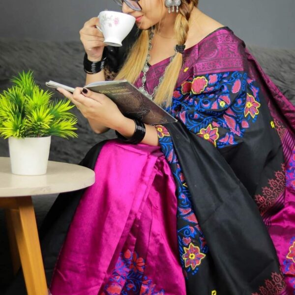 ধুপিয়ান সিল্ক শাড়ি - 28663