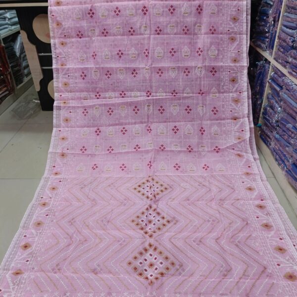 Half Silk Skin Print Sharee - 27747