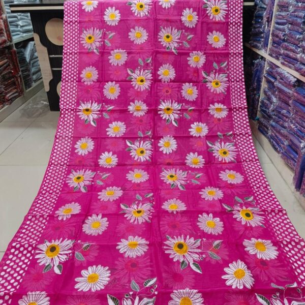 Half Silk Skin Print Sharee