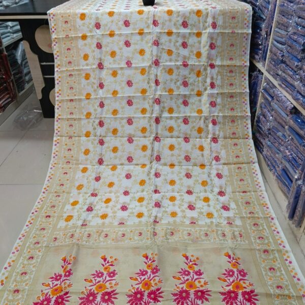 Half Silk Skin Print Sharee - 27740