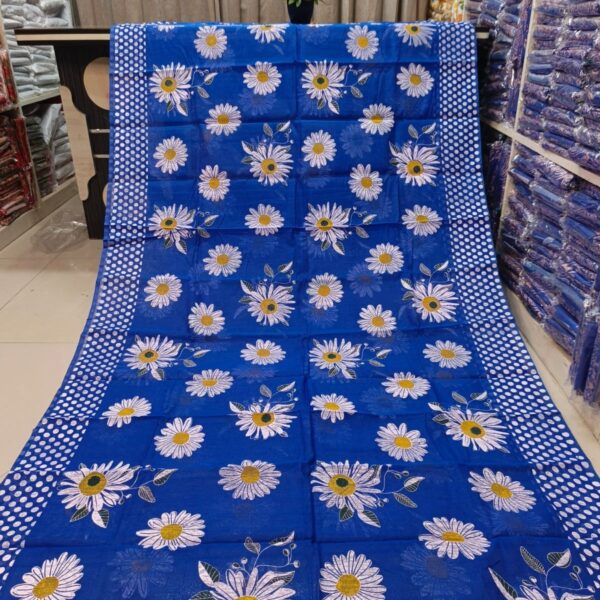 Half Silk Skin Print Sharee - 27690