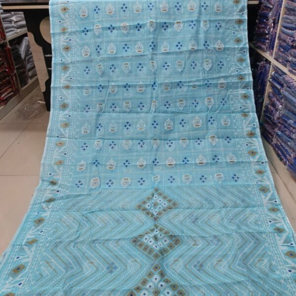 Half Silk Skin Print Sharee - 27689
