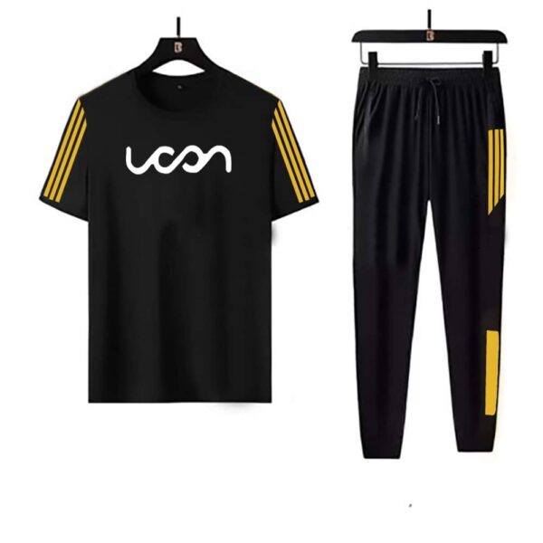 Sportswear Casual O-neck T-shirts + Pants Tracksuit Set - 42792