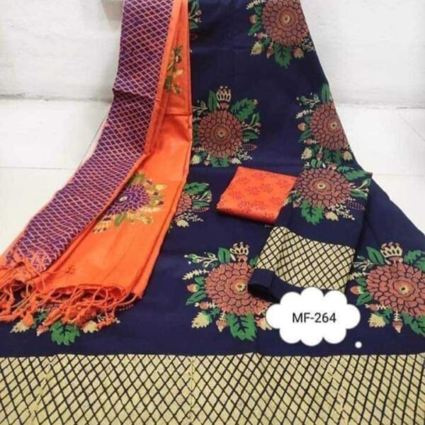 নিউ ব্লক প্রিন্ট থ্রি পিস-40178