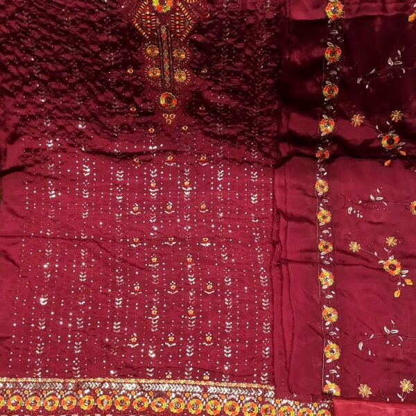 Premium Unstitched Three Piece-40048