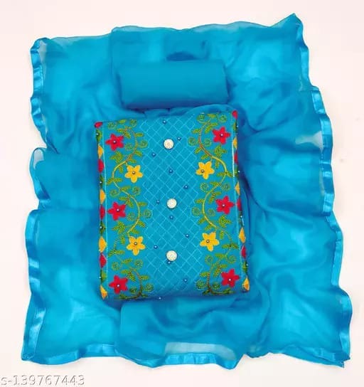 কাশ্মীরী আড়ি এম্ব্রডারী থ্রি-পিচ-40032