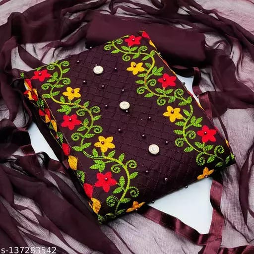 কাশ্মীরী আড়ি এম্ব্রডারী থ্রি-পিচ-40029