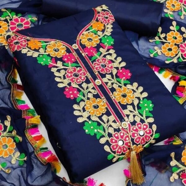 কাশ্মীরী আড়ি এম্ব্রডারী থ্রি-পিচ-39988