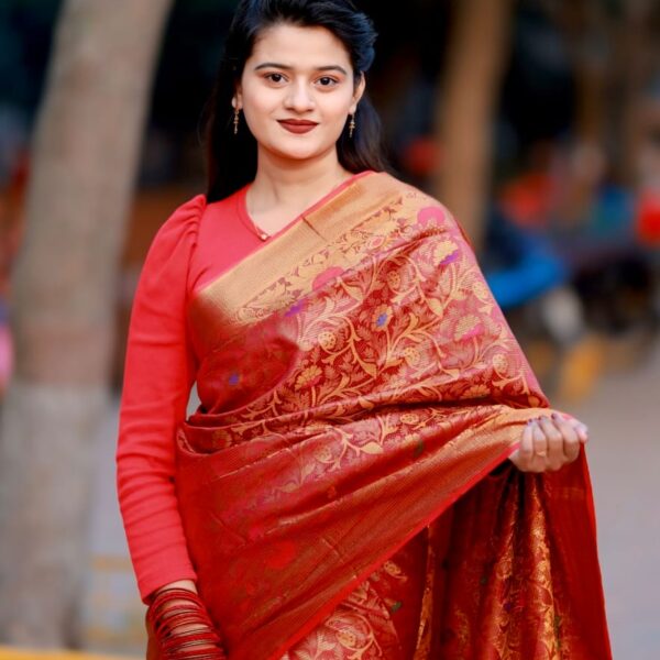 সিল্ক কাতান শাড়ি - 40787