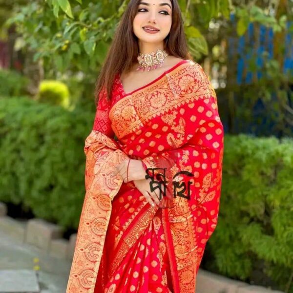 সিল্ক কাতান শাড়ি - 40759