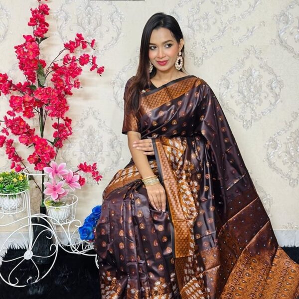 Soft silk katan sharee - 40612