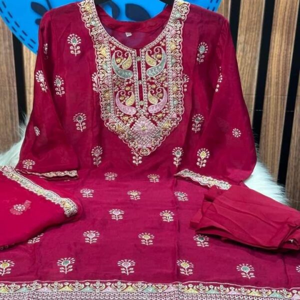 Indian Chinon Georgette Three Piece-42056