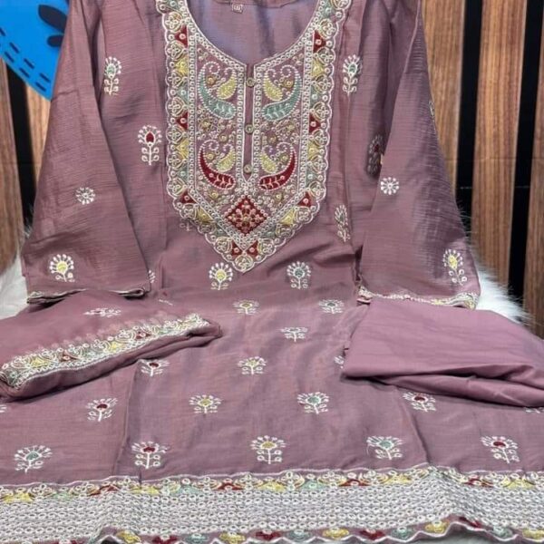 Indian Chinon Georgette Three Piece-42054
