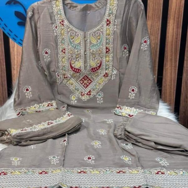 Indian Chinon Georgette Three Piece-42050