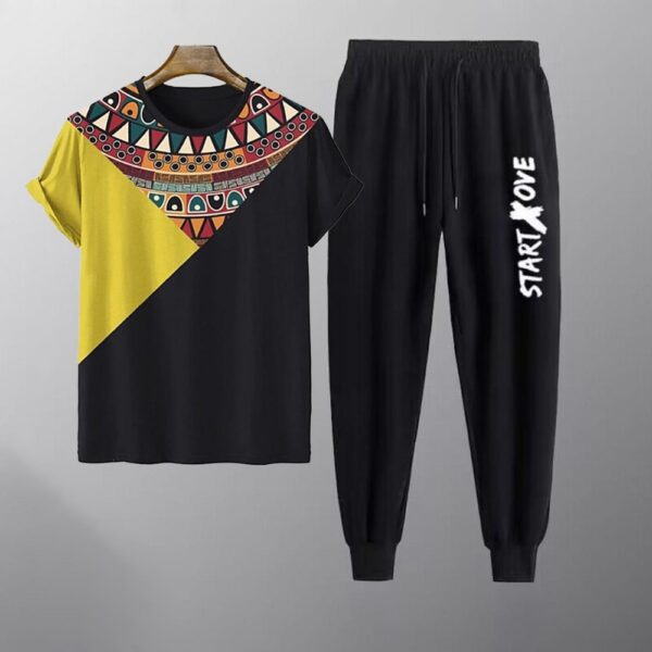 Cotton T-shirt and Trouser Set - 42478