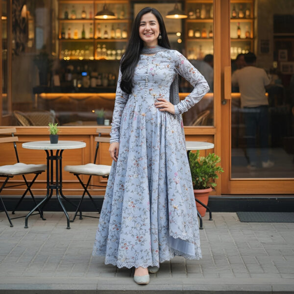 Hania Amir Inspired Digital Print Three Piece
