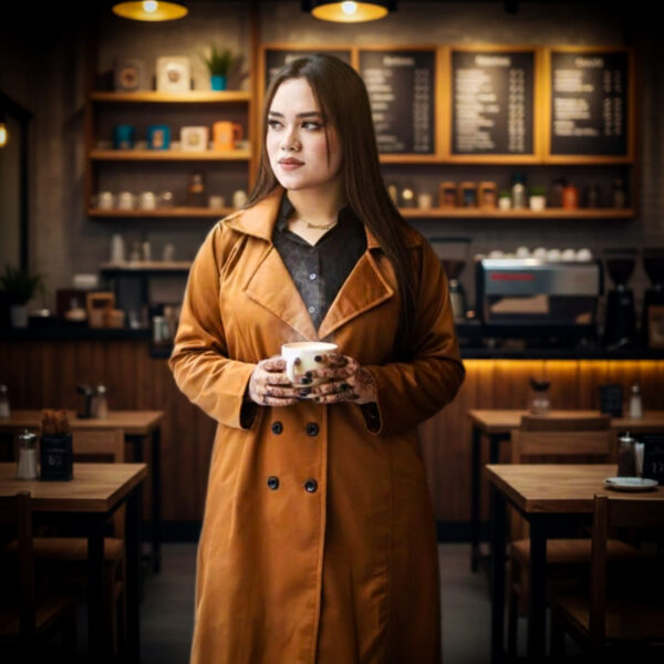 Stylish Ladies Overcoat ( Button System)