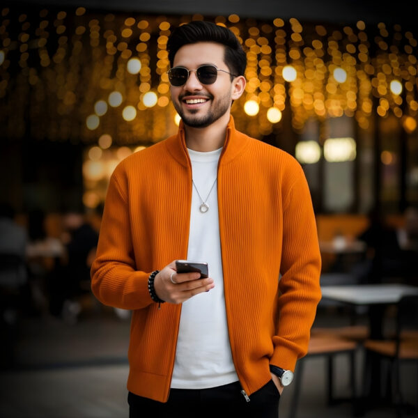 Men's Rib jacket (Full Zipper)