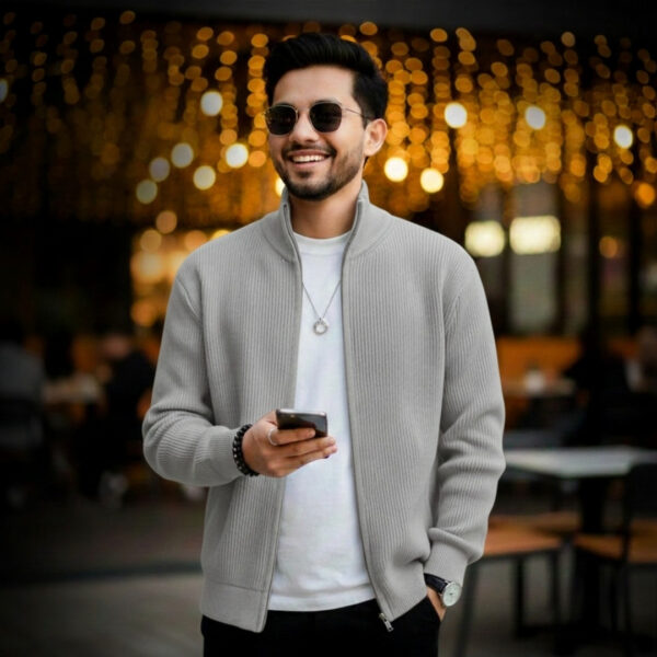 Men's Rib jacket (Full Zipper)