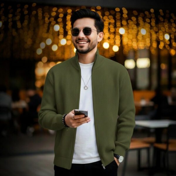 Men's Rib jacket (Full Zipper)