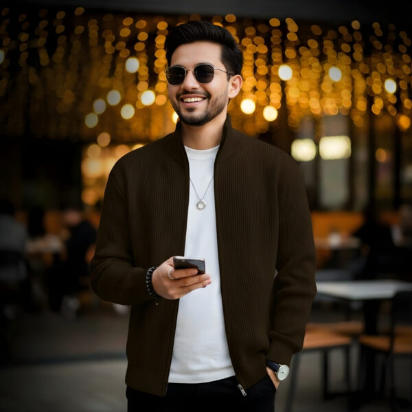 Men's Rib jacket (Full Zipper)
