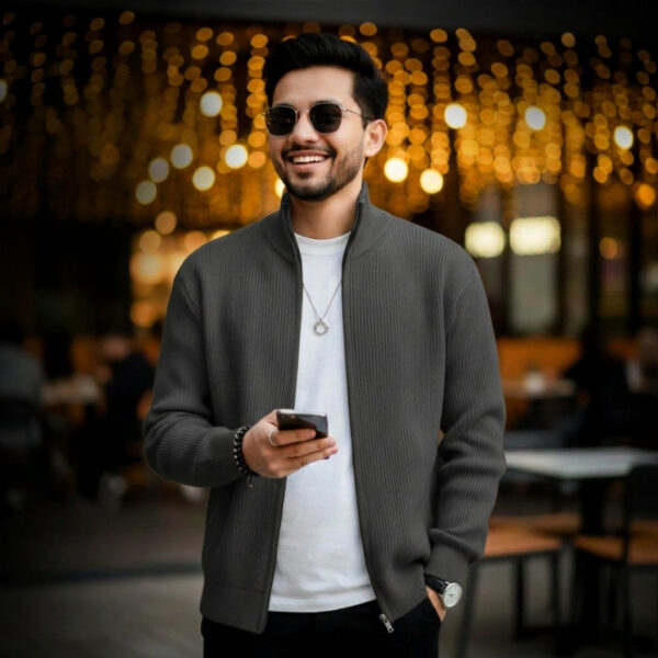 Men's Rib jacket (Full Zipper)