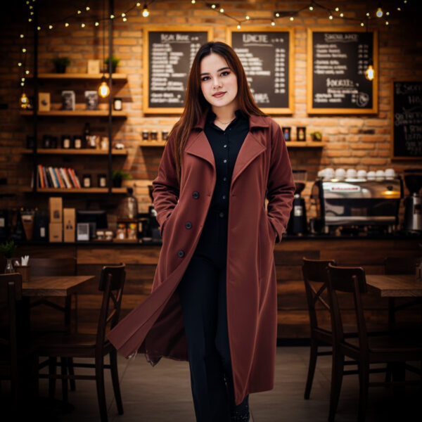 Stylish Ladies Overcoat ( Button System)