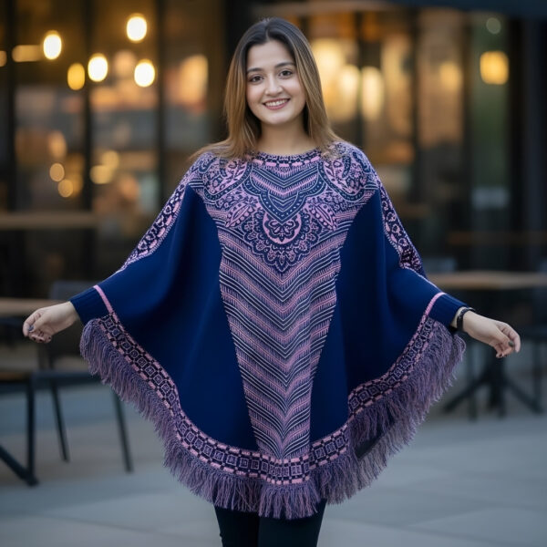 Premium Poncho (Blue & Pink) - KG